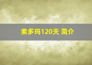 索多玛120天 简介